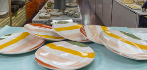 Colorful Shiny Dinner Plate Set (6)