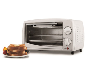 Stainless Steel 4 Slice Toaster Oven, White