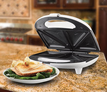 Load image into Gallery viewer, 240W Non-Stick Compact Dual Sandwich Maker, White
