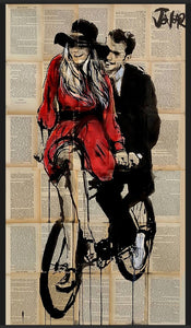 Romantic Couple On Bicycle