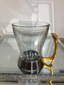 Gold Handle Tea cup Set 6 (G)