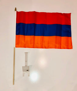 Armenian Car Flag 12"/18" Two Piece's Set
