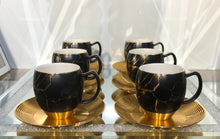 Load image into Gallery viewer, High Quality Coffee Cup Set (Black /Gold)
