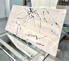 Load image into Gallery viewer, Porcelain Rectangle Platter (16&quot;.6&quot;) Marble Design
