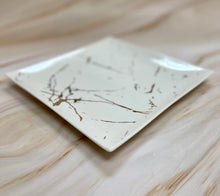 Load image into Gallery viewer, Porcelain Square Platter 12&quot; Marble Design
