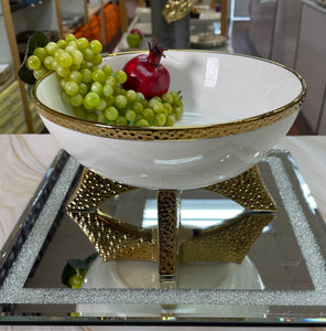 New Design Fruit Bowl Gold/white