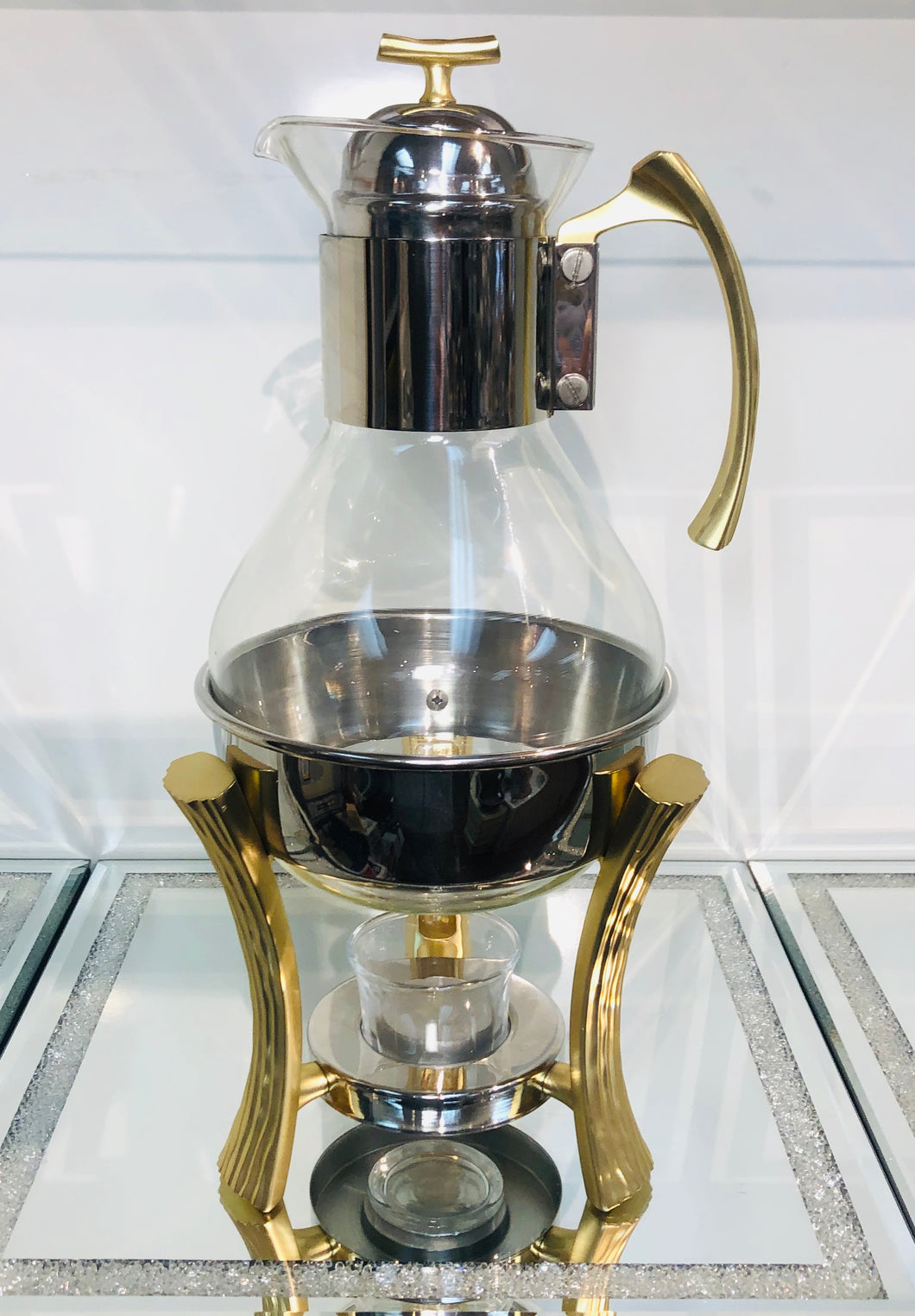 Elegant Glass Teapot + Warmer Combo – pacificgiftcenter