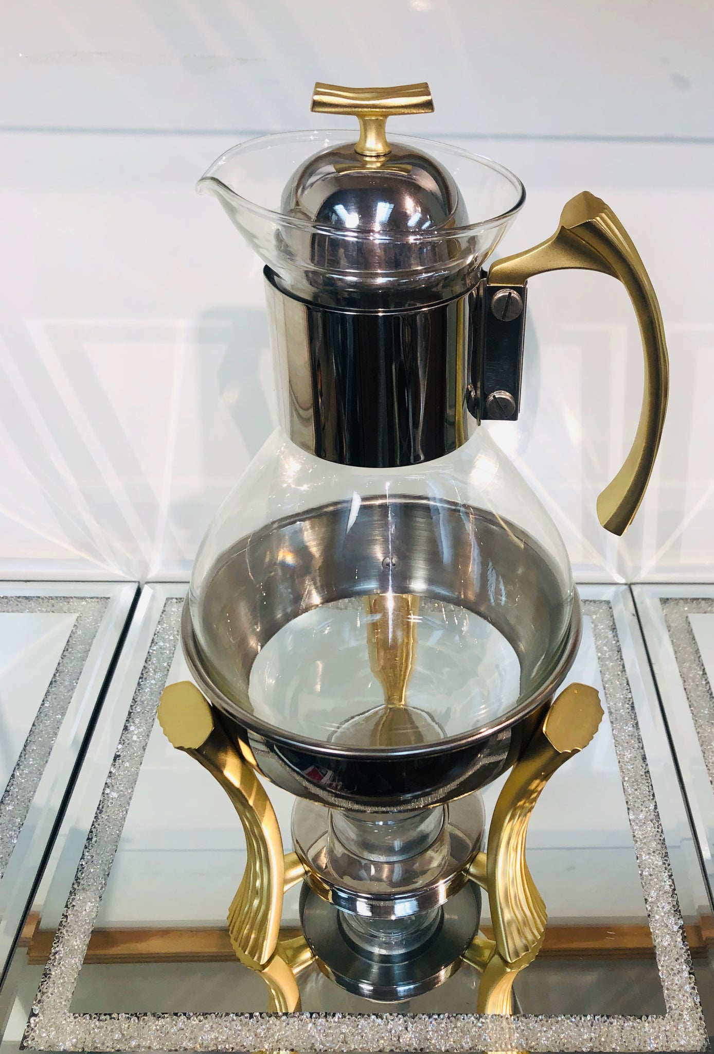 Glass Juliet Teapot with Warmer Set