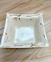 Load image into Gallery viewer, Square  Fruit Bowl (10&quot;,H 4&quot;) Marble Design
